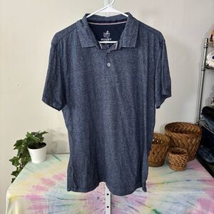 RUGBY Men's Blue Polo Shirt mens XL cotton blend short sleeve